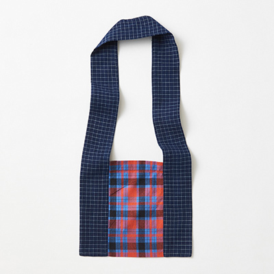 �ySALE 50%OFF�zCARAMEL 2024SS KIDS MACE MINI TOTE�iRED/BLUE TARTAN�j