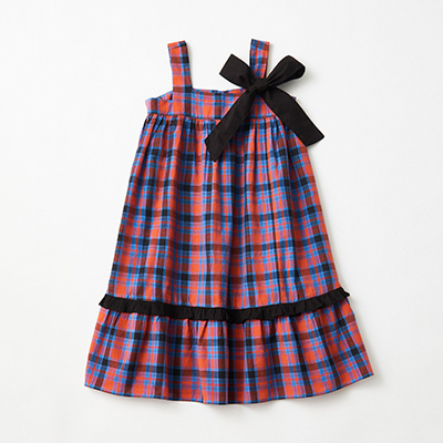 �ySALE 50%OFF�zCARAMEL 2024SS KIDS PEONY DRESS�iRED/BLUE TARTAN�j8A-10A