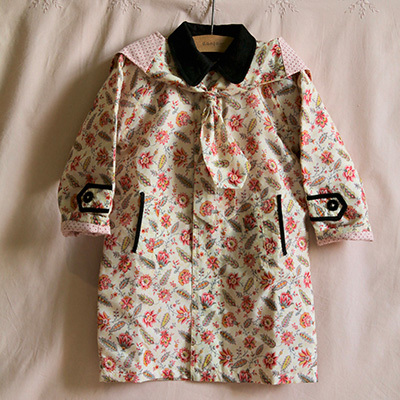 BONJOUR 2025AW KIDS Trench coat water proof Aline print 4A-6A