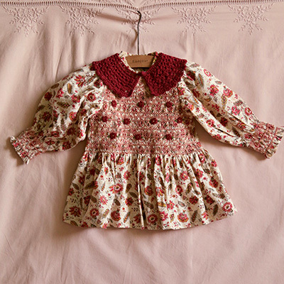 LILI et NENE キッズ BONJOUR 2025AW KIDS Handsmock blouse with