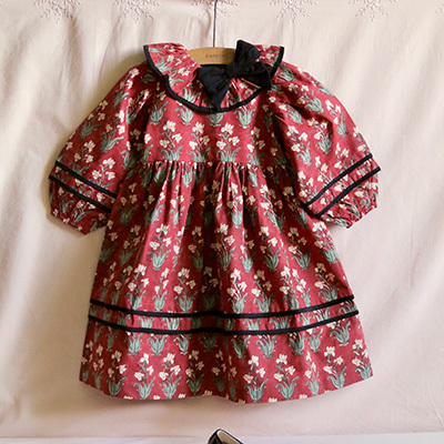 BONJOUR 2025AW KIDS Dress iris print 4A-6A