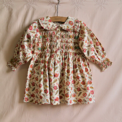 BONJOUR 2025AW KIDS Romantic tunique Aline print 2A-6A