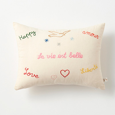 CSAO Coussin brode La vie est belle