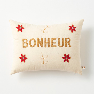 CSAO Coussin brode BONHEUR