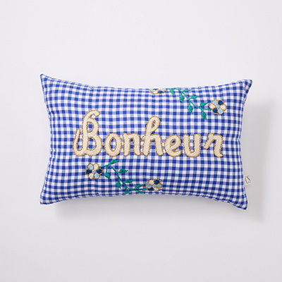 CSAO Mini Embroidered cushion BONHEUR