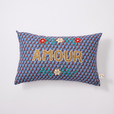 CSAO Mini Embroidered cushion AMOUR