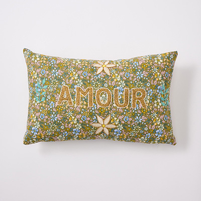 CSAO Mini Embroidered cushion AMOUR