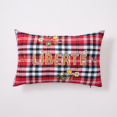 LILI et NENE CSAO（サオ） CSAO Mini Embroidered cushion LIBERTE