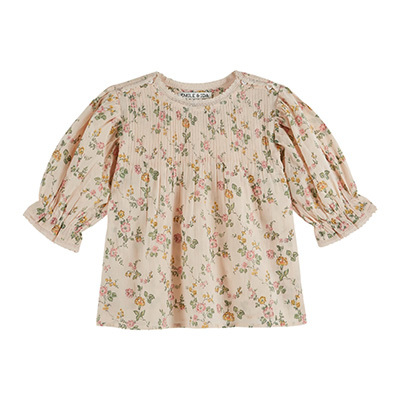 EMILE ET IDA 2026SS KIDS BLOUSE IMPRIMEE�iROSIER�j5A-6A