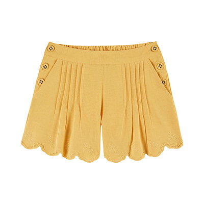 EMILE ET IDA 2026SS KIDS SHORT BRODE�iTOURNESOL�j8A