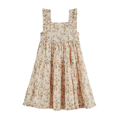 EMILE ET IDA 2026SS KIDS ROBE LONGUE IMPRIMEE�iROSIER�j8A-10A