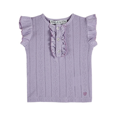 EMILE ET IDA 2026SS BABY TEE SHIRT POINTELLE�iWISTERIA�j2A